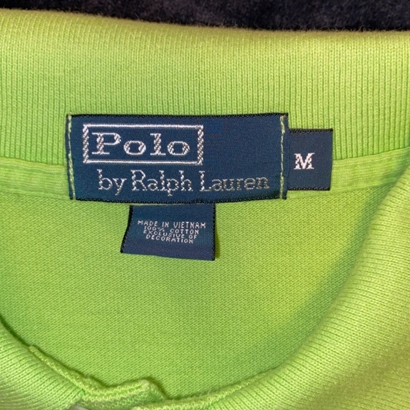 Mens medium lime green Polo Ralph Lauren pullover - Picture 3 of 5